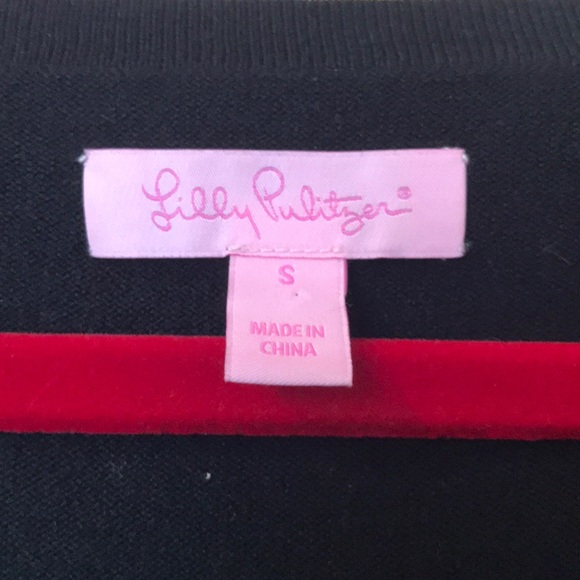 Lilly Pulitzer Bow Sweater Black - Picture 3 of 4